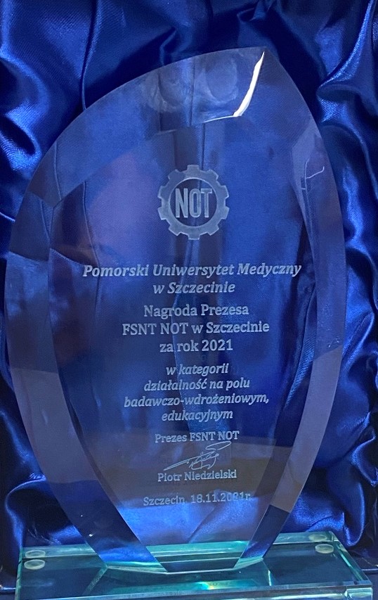 Nagroda Prezesa FSNT NOT dla PUM