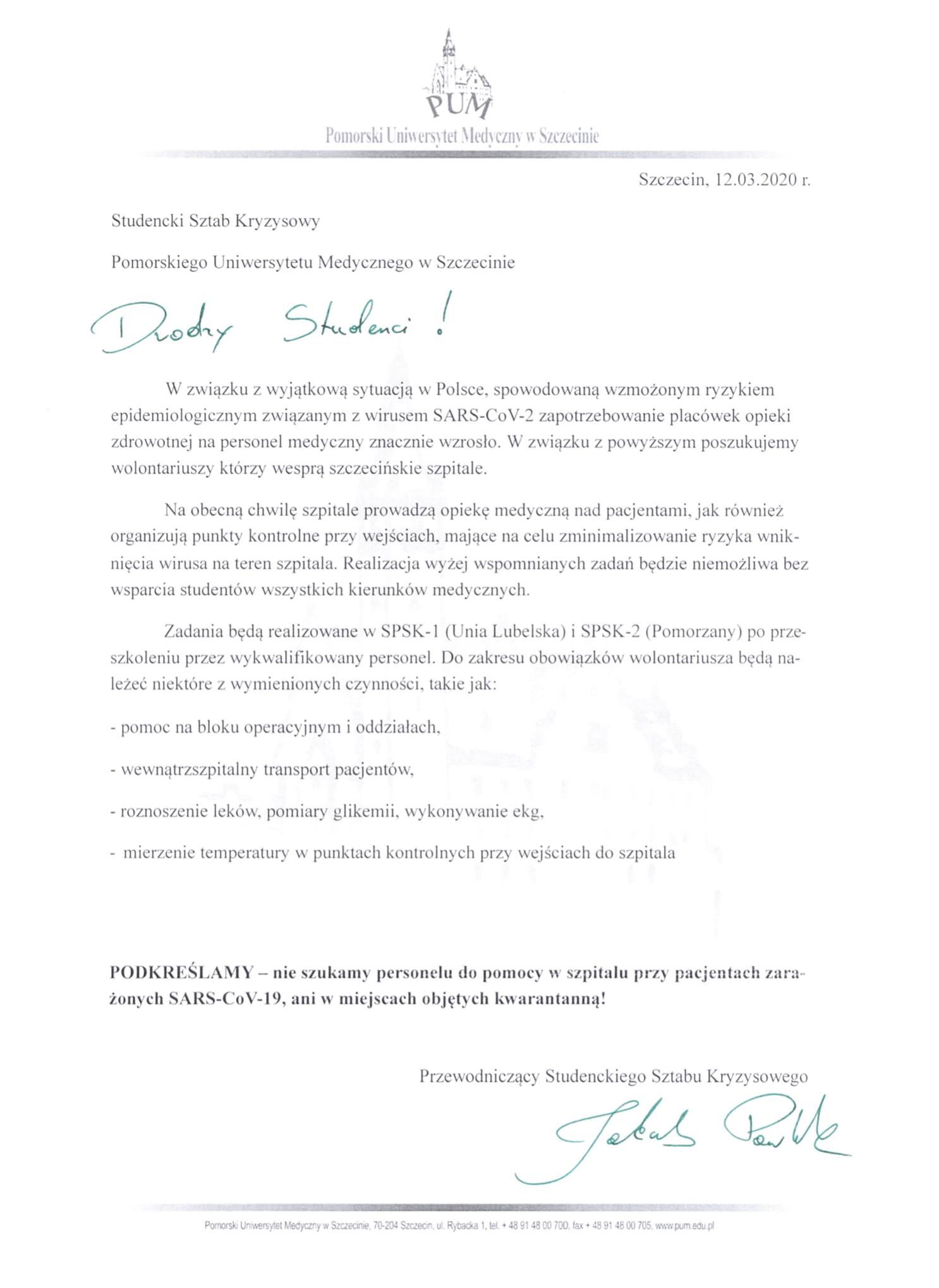 Wolontariat w szpitalach!