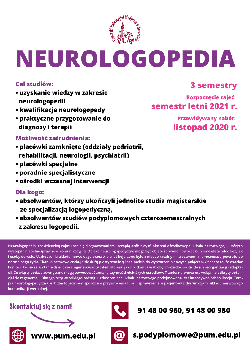 Podyplomowa NEUROLOGOPEDIA