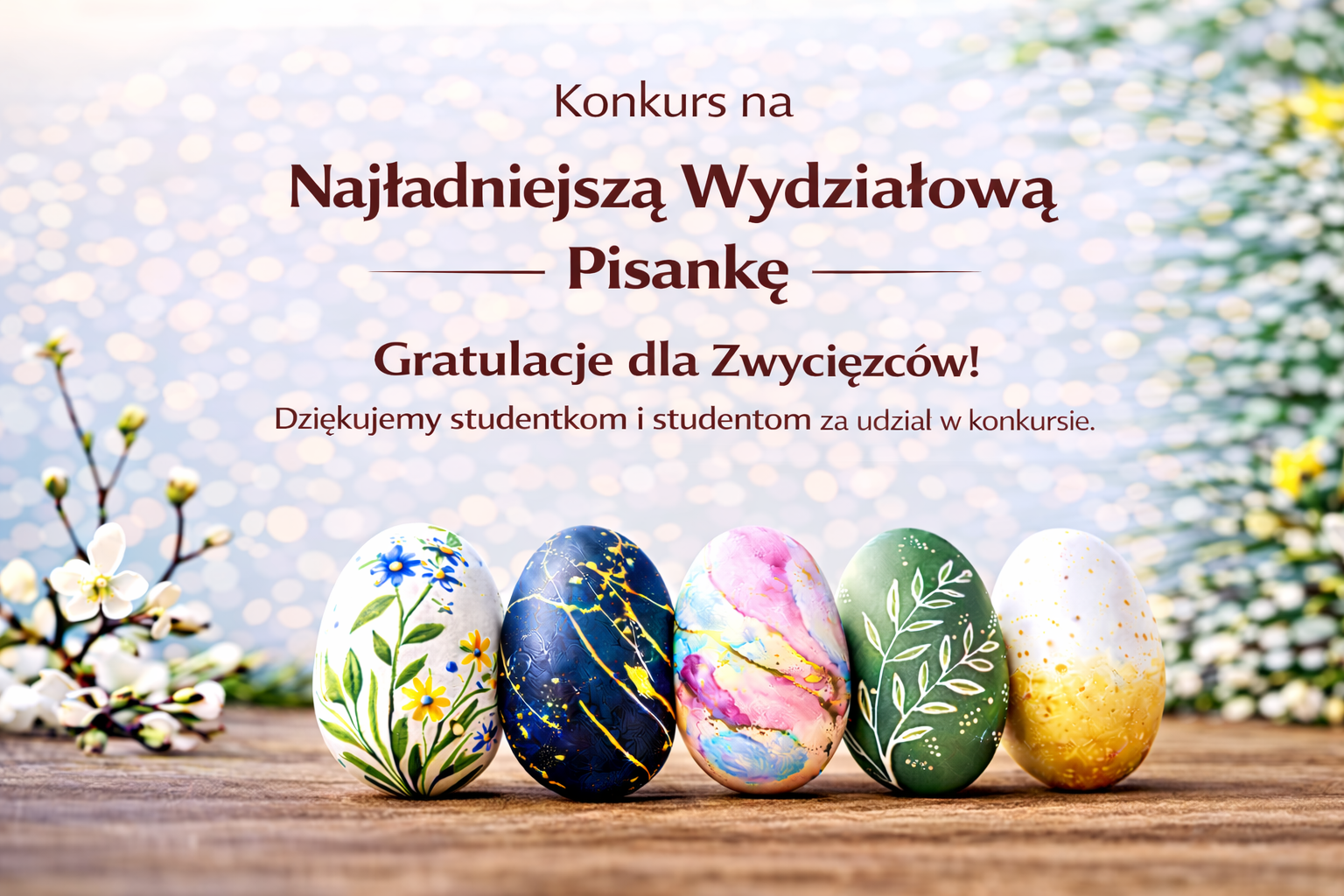 Zakończył się konkurs na Najładniejszą Wydziałową Pisankę