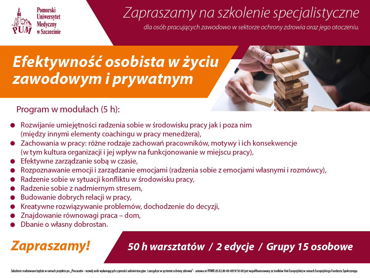 Efektywność osobista w życiu zawodowym i prywatnym