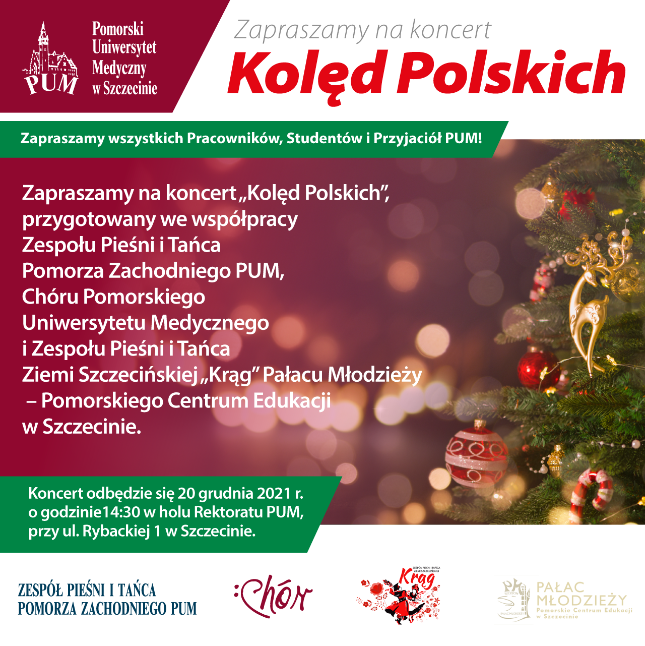 Świąteczny koncert kolęd w PUM