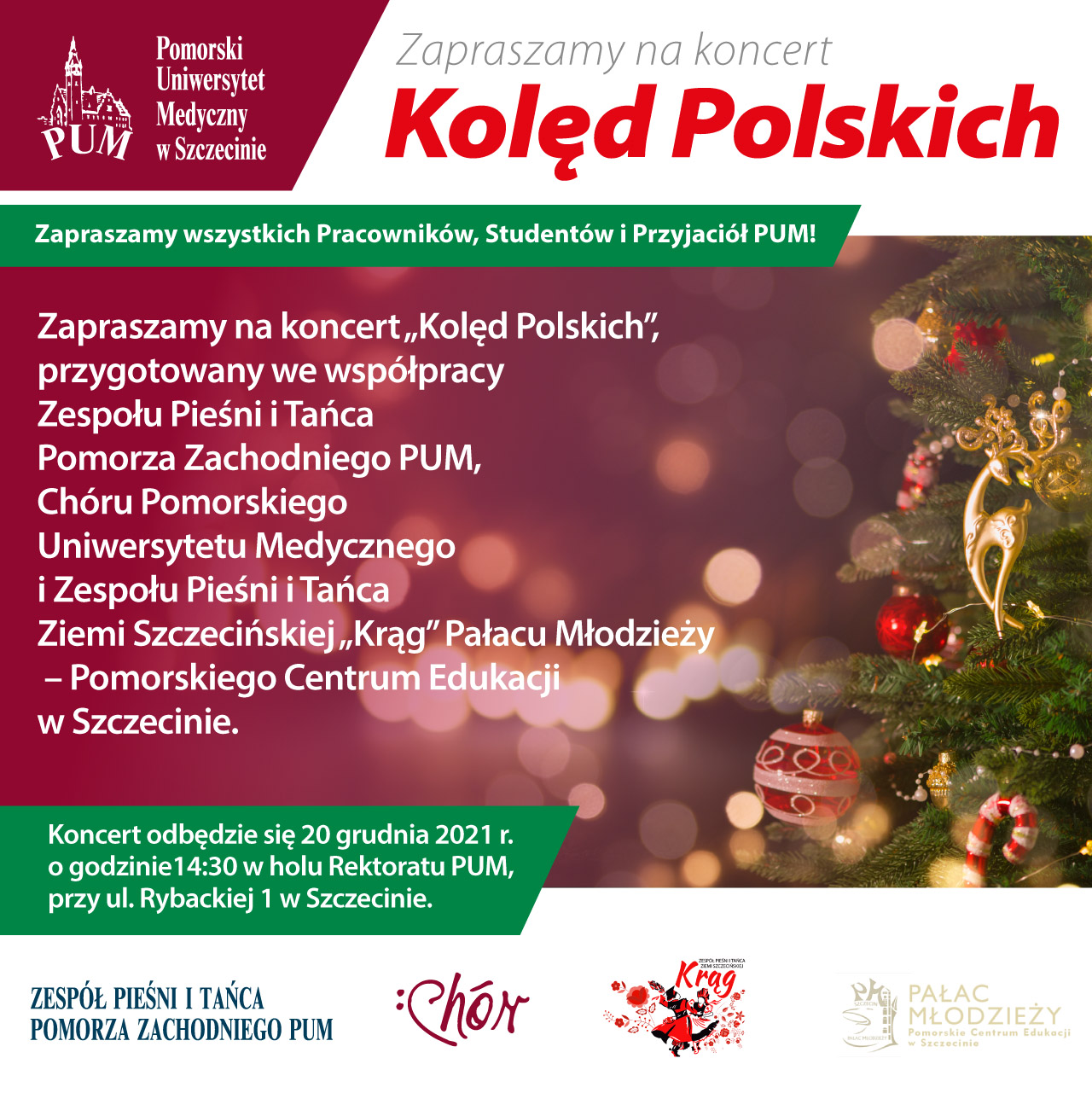 Świąteczny koncert kolęd w PUM