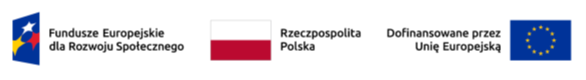 na jednej grafice znajdują siE logo Funduszy Eurpoejskich, logo Rzeczpospolitej Polskiej, logo Dofinansowania przez UE