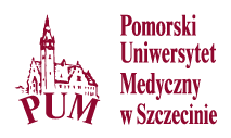 borodwe logo PUM z wieżą rektoratu po lewej stronie