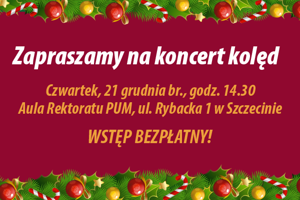 Świąteczny koncert kolęd w auli PUM