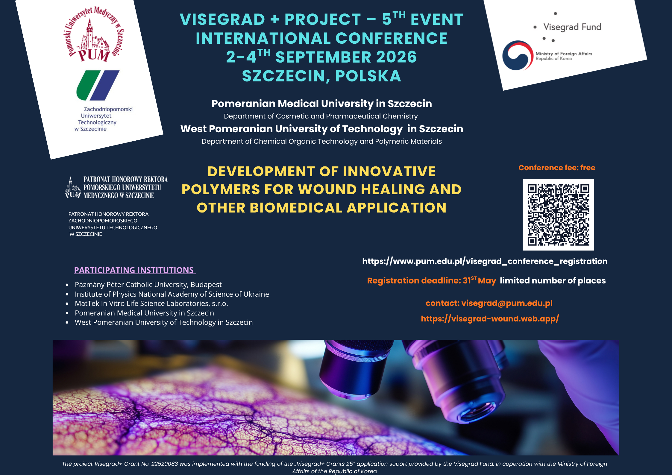 Międzynarodowa konferencja naukowa „Development of Innovative Polymers for Wound Healing and Other Biomedical Application”