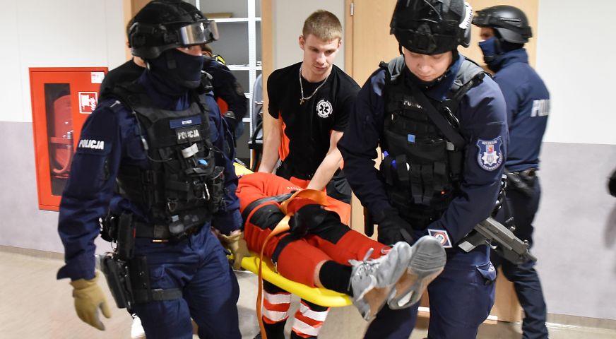 Ćwiczenia symulacyjne „Aktywny Zabójca” w Centrum Symulacji Medycznej PUM