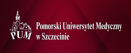 PUM logo na bordowym tle