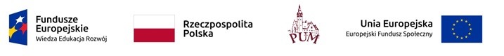 Logo Funduszy Europejskich, flaga Rzeczpospolita Polska, logo PUM, flaga Unii Europejskiej