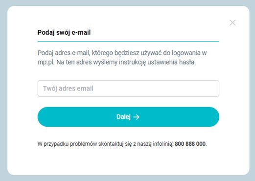 Rejestracja do Mp.pl premium krok 2