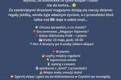Tydzień Bibliotek 2026 w BG PUM - plakat Gry terenowej